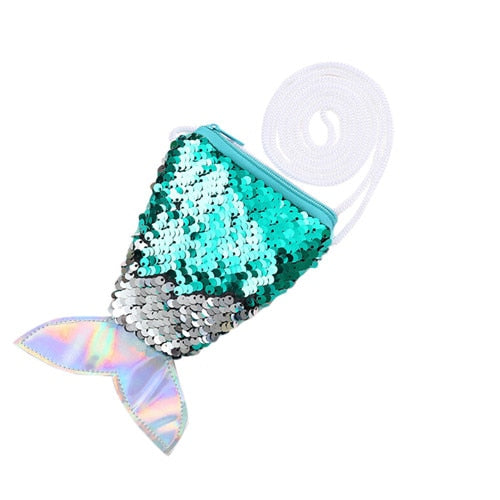 Kids Mermaid Tail Sequin Pouch