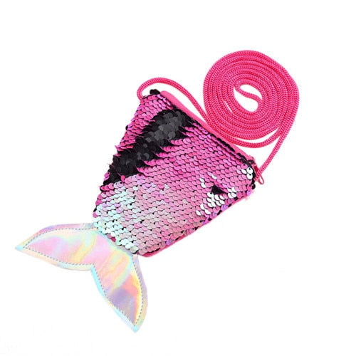 Kids Mermaid Tail Sequin Pouch