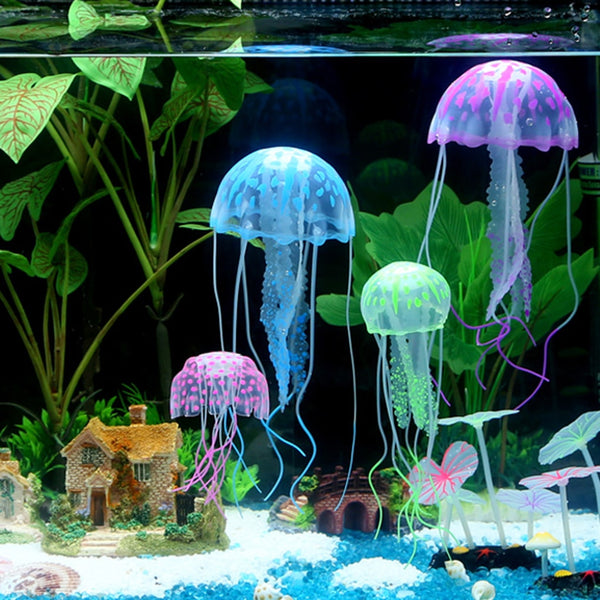 Multi-Colored Jellyfish Aquarium Decor